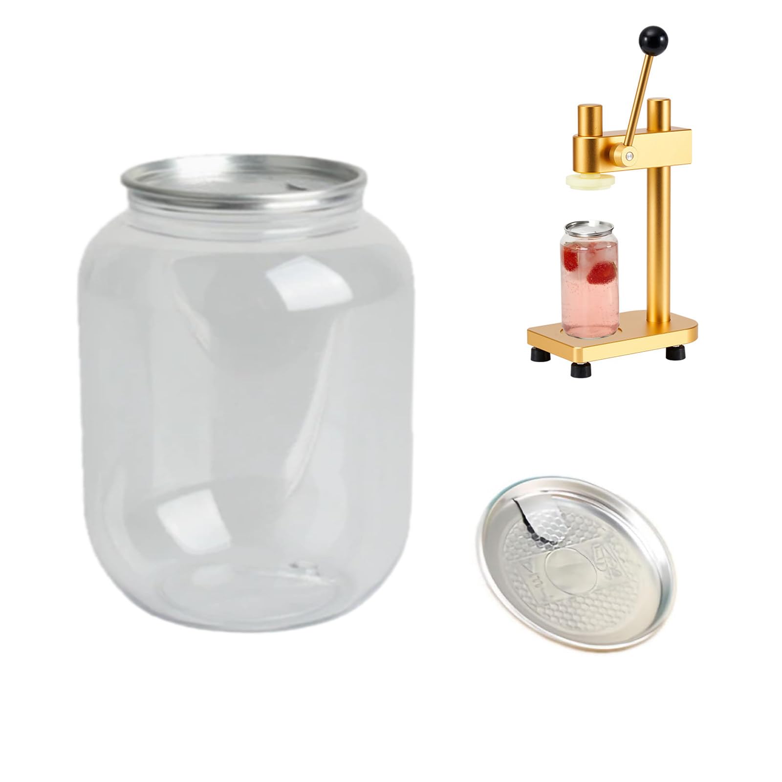 Vasos selladores de latas de plástico desechables, a prueba de fugas, 500 ml, 100 unidades, seguros e inodoros para carritos de alimentos y tiendas de comida para llevar