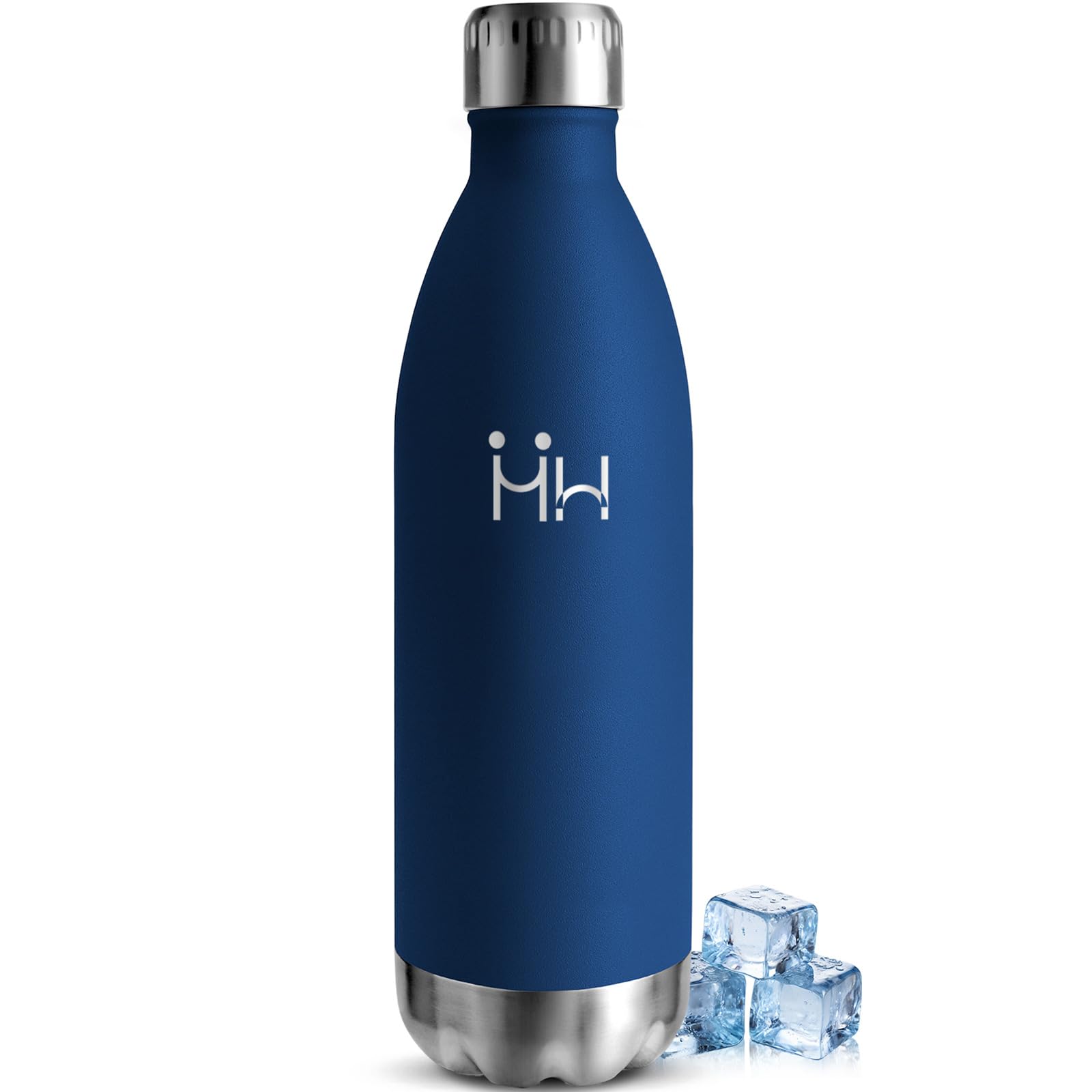 Stainless Steel Drinking Bottle, 1 Litre Thermos Flask, BPA-Free, Sports Water Bottle, Leak-Proof Water Bottle, Suitable for Carbonated Drinks, Thermos Flask for Gym, Fitness, Dark Blue