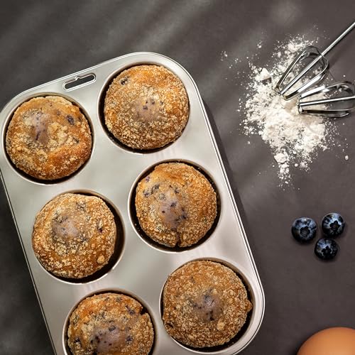 Fox Run Stainless Steel Extra Large Muffin and Cupcake Pan, 6 Cup - Image 4