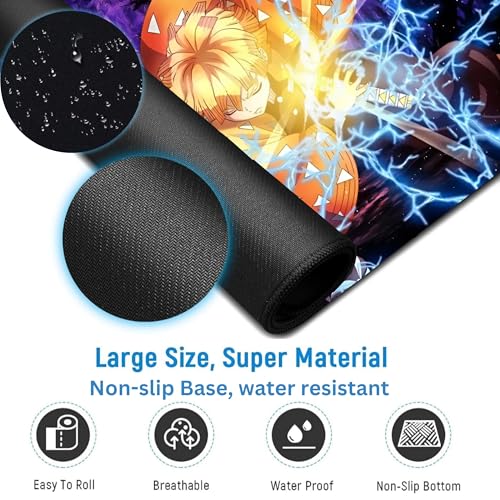 Image of XL Extended Gaming Mouse Pad | XXL Large Desk Mat 60x30cm for Laptop & PC | Non-Slip Rubber Base, Waterproof, Durable & Smooth Surface | Office, Gaming & Study