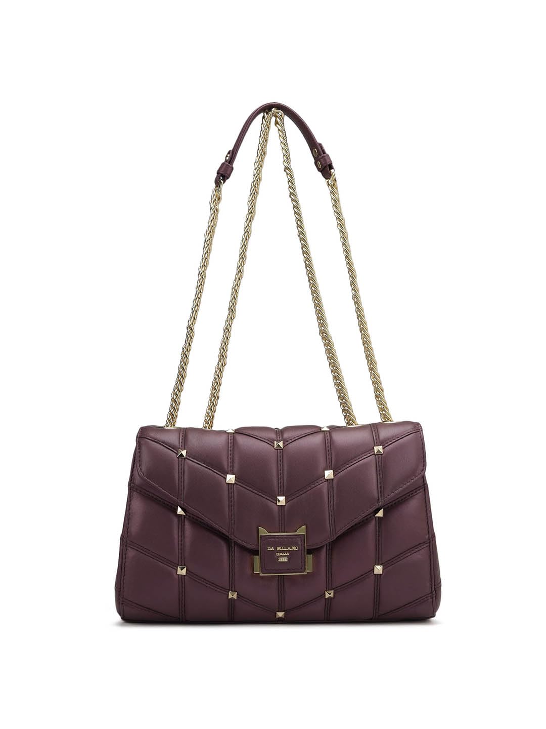 Da Milano Genuine Leather Purple Shoulder Bag (01056M) (Medium) (B0D9LKYY49) Amazon Price History, Amazon Price Tracker