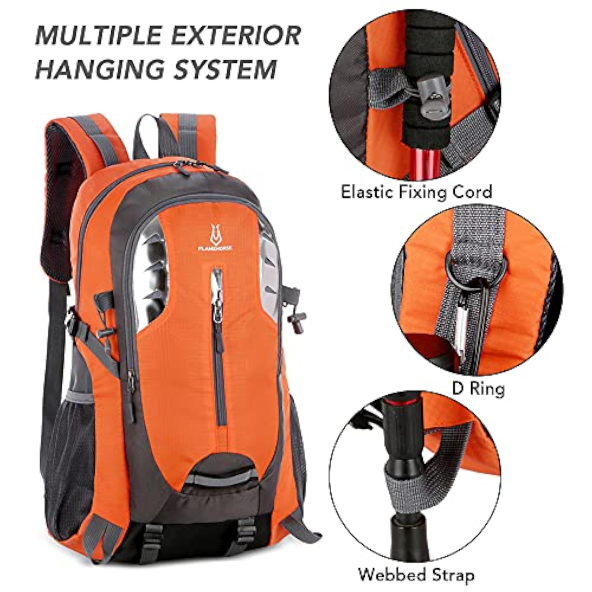 Lightweight Hiking Backpack, Water-Resistant Outdoor Sport Daypack