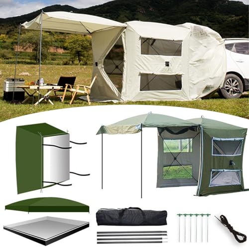 Tienda de campaña SUV - Toldo automático para coche con protección UV y revestimiento impermeable para camping - Extensión trasera de gran espacio para vehículos