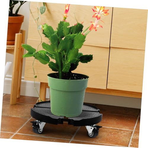 Support de pot de fleurs mobile à roulettes Alipis avec base de plante robuste réglable - 6