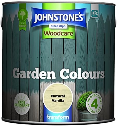 Johnstones - Garden Colours - White Orchid - Exterior Wood Paint - Fade Resistant - Suitable for Garden Furniture Outdoors - Fence Paint - Dry in 2 hours - 12m2 Coverage per Litre - 2.5L