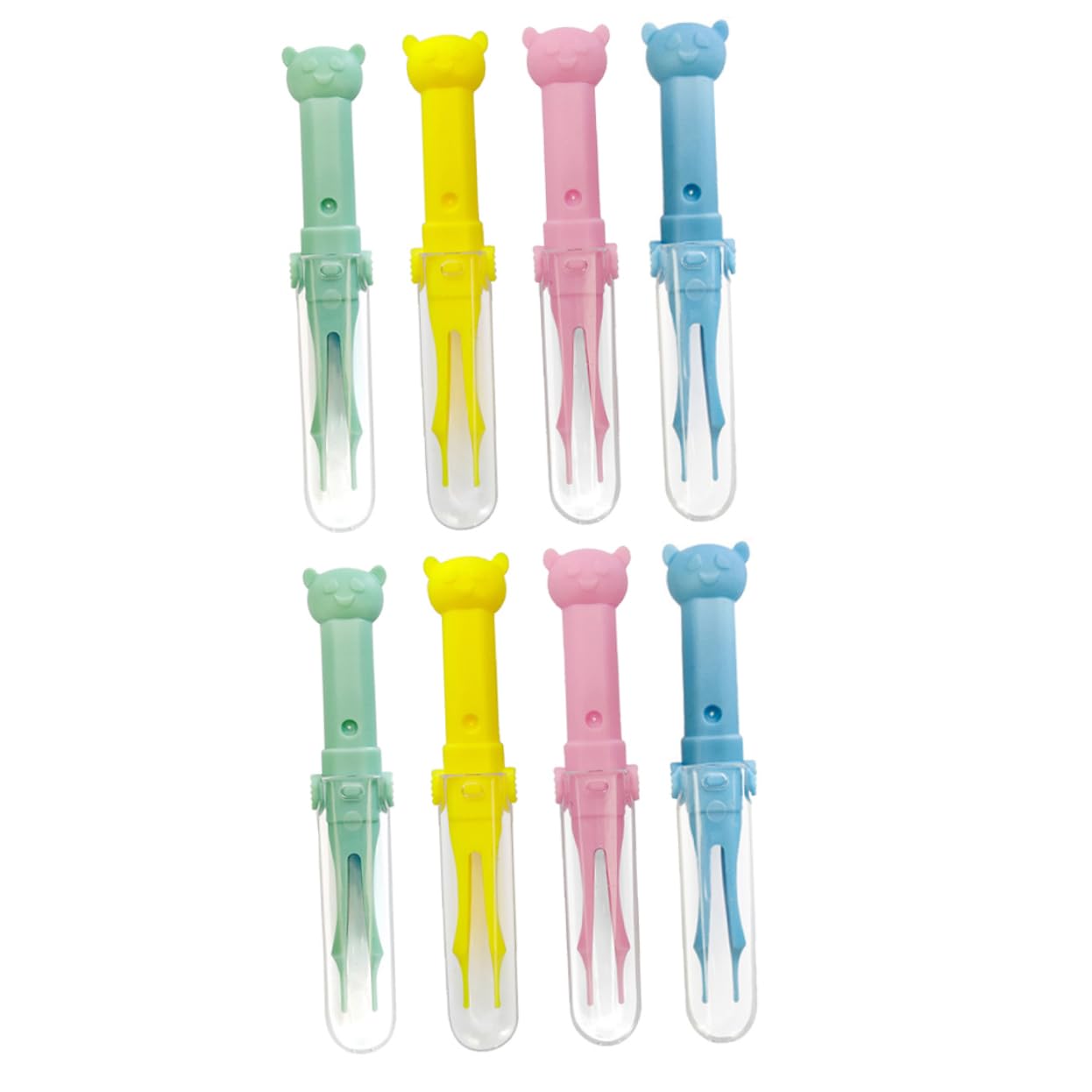 Toyvian 24pezzi Pinzette Per Cartoon Strumenti Di Pulizia Per Naso Orecchie e Ombelico Clip Di Sicura e Pratica Per Bebè