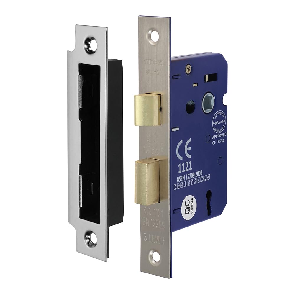 Timco 675321 3 Lever Sashlock - Satin Nickel 65Mm Box 1