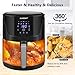 LLIVEKIT Heißluftfritteuse XXXL mit 7 Liter in Silber, Heissluft Fritteusen Air Fryer mit Digitalem...