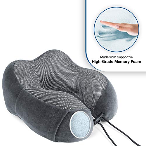 Almohada Espuma Viscoelástica Semicircular Gris Ajustable miniatura 3