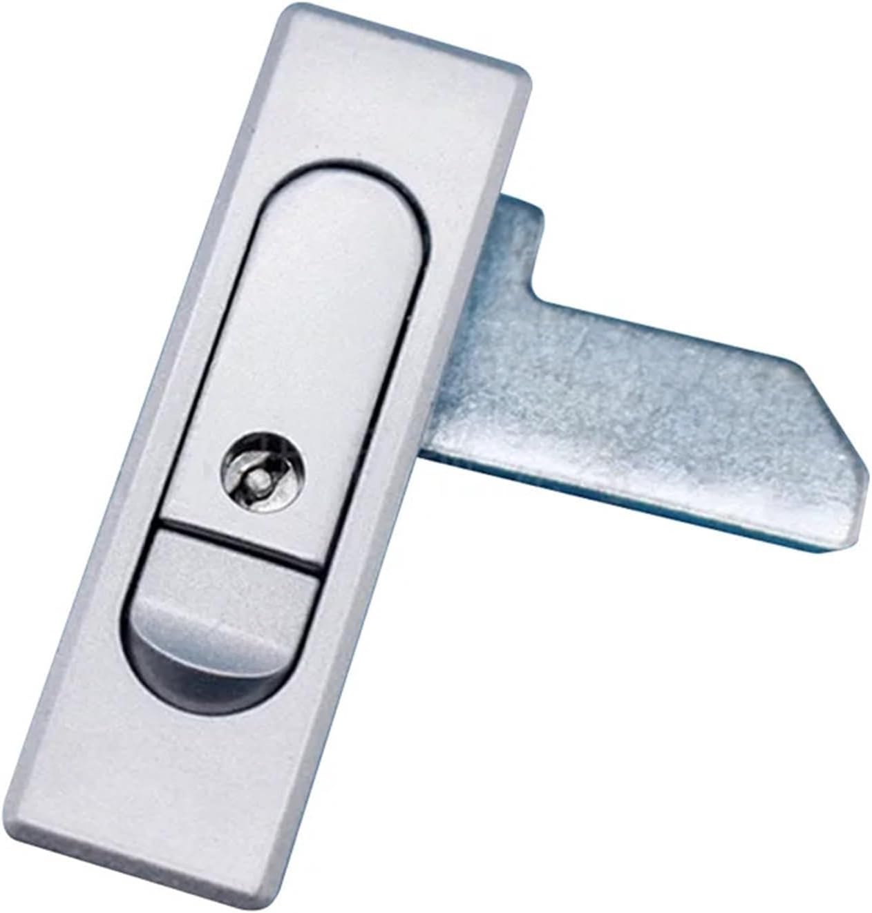 Zinc Alloy Flat Lock Electrical Cabinet Lock Distribution Box Door Lock Industrial Cabinet Lock 1Pcs(Matte Band Lock)