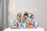 NICI 63170 Sleeping Pets brelok sowa w koszyczku, wierny pluszowy towarzysz do plecaka, torby, zawieszka na klucze dla małych i dużych, 8 cm, wielokolorowy