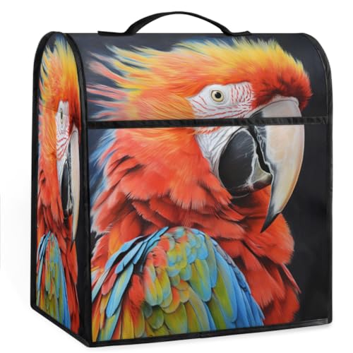 Coffee Maker Cover Beautiful Parrot Kitchen Appliance Covers Small Appliance Covers Blender Cover Juicer Cover Dust Covers for Kitchen Appliances with Top Handle and Pockets,Washable,C749