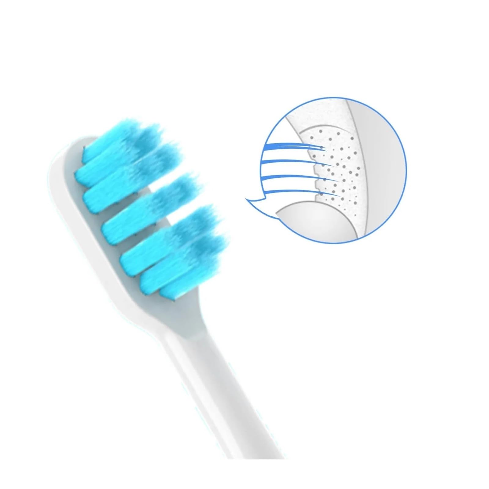 Cabezales de repuesto for cepillos dientes eléctricos, compatibles con T300/T500/T700, 20/50 Uds(50WhiteGreenBlue)