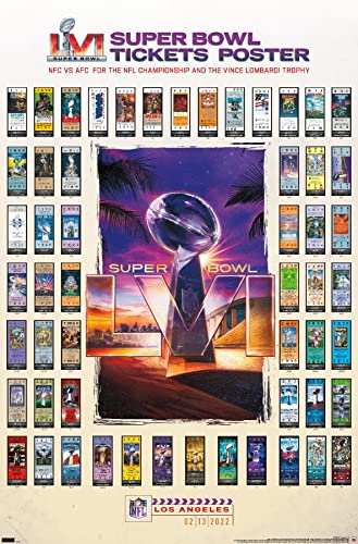Trends International NFL League - Super Bowl LVI - Tickets Wall Poster, 34L x 22.4W, Premium Unframed Version