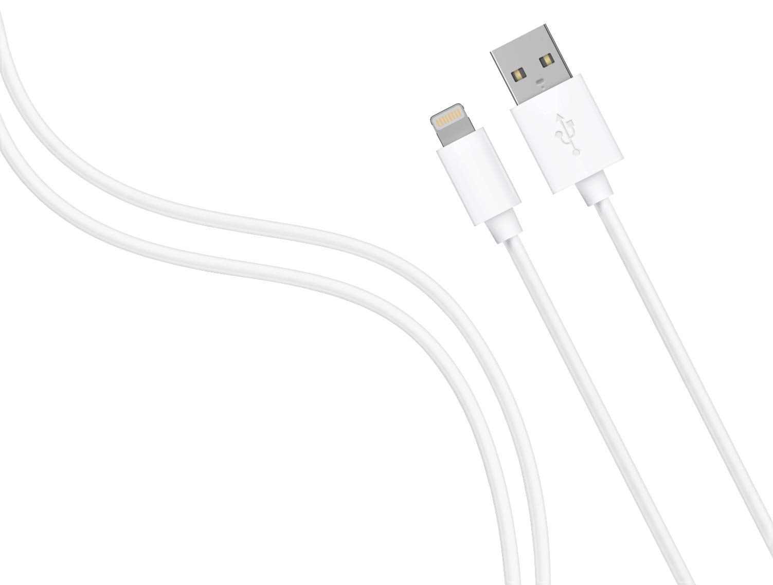 Fresh Connect Apple Lightning Compatible Charge/Sync Cable MFI Certified 2m Wht