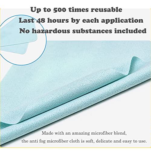 Upionic Anti-Fog Eyeglasses Cleaning Cloth, Anti Fog Wipe For Glasses Goggles Motorcycle Helmet Camera Lens, Reusable 500 Times(3 Packs) #TOP3