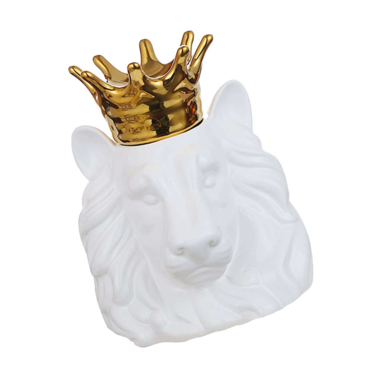 Ornement céramique Alipis et pot de rangement blanc au design élégant pour salon