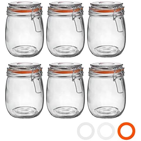 Argon Tableware Airtight Glass Storage Jars Cover