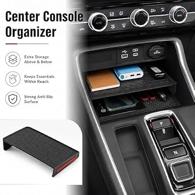 3PCS Center Console Organizer for 2023 2024 2025 2026 Honda CR-V & CR-V Hybrid Accessories, Custom Fit Armrest Tray, Console Tray and Hidden Storage Box, ABS Material