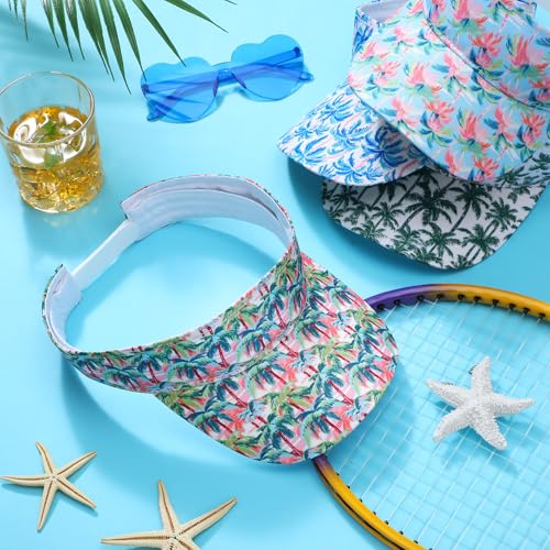 Glitopper 4 Piezas Visera Hawaiana Ajustable Unisex miniatura 4