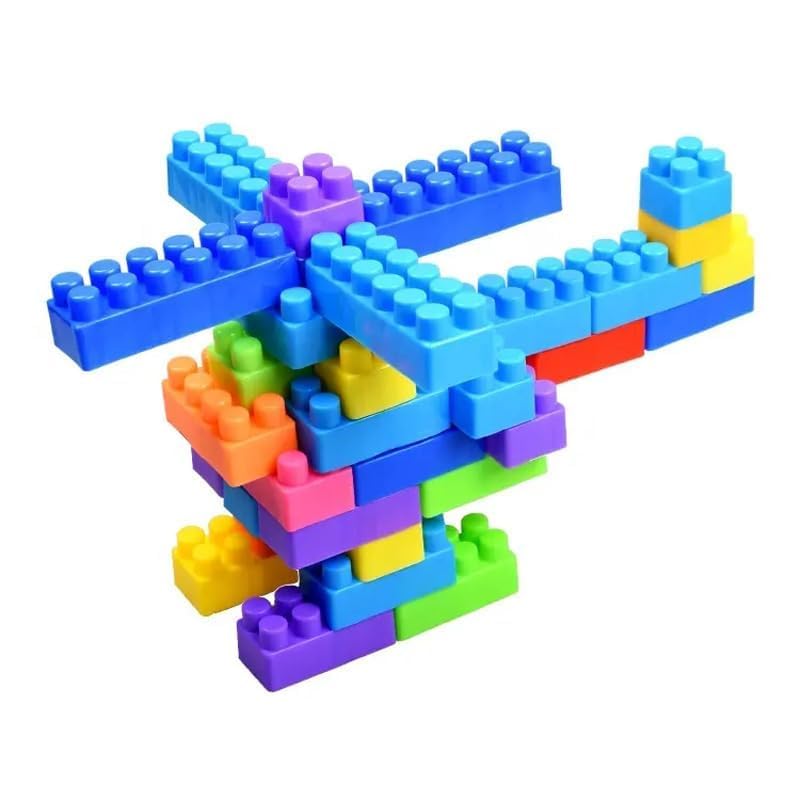 Image of Plastic Building Blocks for Kids 3+ Years 100 Pieces