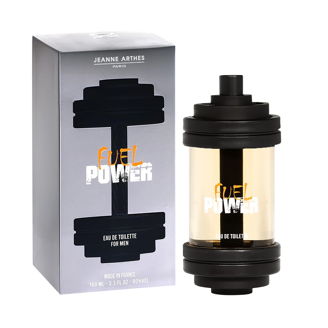 JEANNE ARTHES - Eau de Toilette Men - Fuel Power - Floral and Fresh - Amber  & Patchouli - Made in France in Grasse - Gift for men