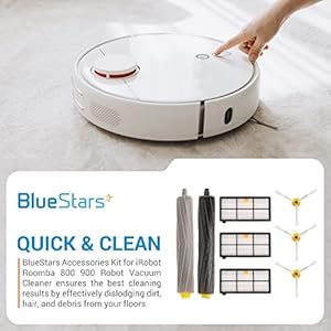 Bluestarsreplacementaccessoriespartskitforirobotroomba800900series805860870871880890960robotvacuumcleaner1debrisextractor3hepafilters3sidebrushesextrascrews Urban Country Home Decor Bluestars replacement accessories parts kit for irobot roomba 800 900 series 805 860 870 871 880 890 960 robot vacuum cleaner 1 debris extractor 3 hepa filters 3 side brushes extra screws urban country home decor