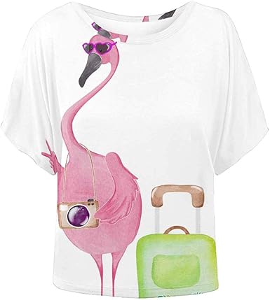 Amazon.com: INTERESTPRINT Blusa casual de manga corta para mujer con diseño  de flamenco divertido (XS-4XL) : Ropa, Zapatos y Joyería