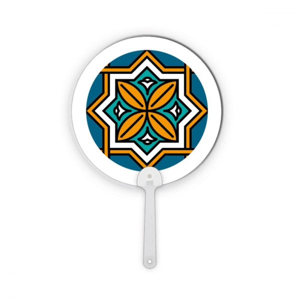 Éventail rond en plastique style marocain No/No Geometry objet déco mural