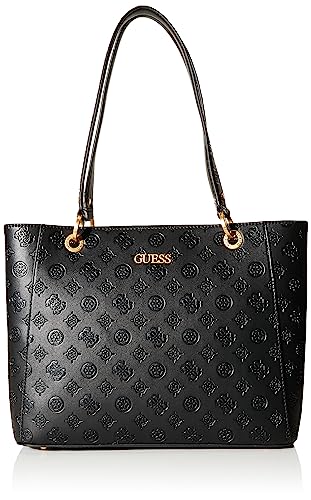 GUESS Geva Noel, Bolsa de Mano Mujeres, Logotipo Negro, Einheitsgröße