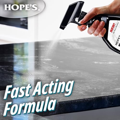 Image of HOPE'S Perfect Quartz Countertop Cleaner, No Hazy Residue, Streak-Free, Safe on Food Contact Surfaces, Fragrance-Free, Sunscreen-Free, Counter Cleaner for All Brands of Quartz, 23 Fl Oz, Pack of 1
