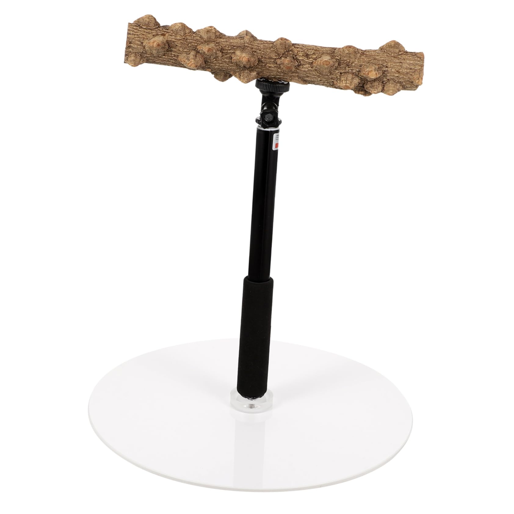 Percha Ajustable de Altura para Loros y Aves, Soporte Metálico | Base Estable, Superficies Rugosas, para Entrenamiento y Observación de Aves Cantando