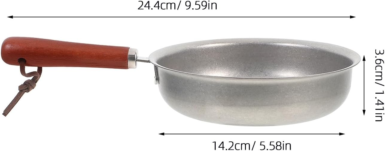 Amosfun 4.76 Inch Mini Butter Melting Pot Stainless Steel Small Nonstick Pan for Cooking Eggs Cheese Candy Oil Multi-Functional Kitchen Accessory