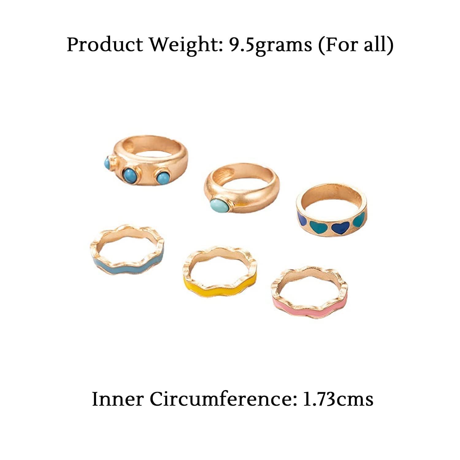 Stack Tone Enamel Ring for Women