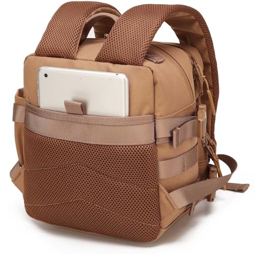 Mochila pequeña MOLLE 9L para mujer marrón miniatura 5