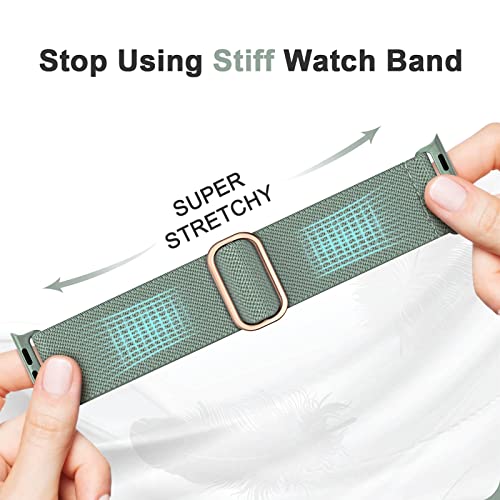 Higgs 6 Pack Stretchy Nylon Strap Compatible with Apple Watch Straps 38mm 40mm 41mm 42mm 44mm 45mm 46mm 49mm, Adjustable Sport Elastic straps for iWatch Series 11/10/9/8/7/6/5/4/3/SE Ultra3 2 1 - Image 2