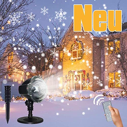 Mini Projecteur Lumières de Noël Projecteur Noel Exterieur, Projecteur Led de Neige Lamps de Projection avec Télécommande, Etanche IP65, Décoration pour Fêtes, Intérieur, Mariage,Soirée, Jardin Cover