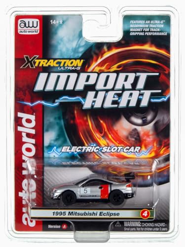 AUTO World Xtraction Import Heat SC391 Slot Car 1995 Mitsubishi Eclipse SR A
