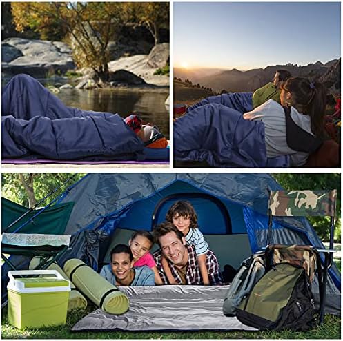 Double Sleeping Bag,Queen Size 2 Person Sleeping Bag For Camping, Backpacking Or Hiking. Waterproof And Lightweight Sleeping Bag With 2 Pillows, Great For Adults And Children Outdoor Activities