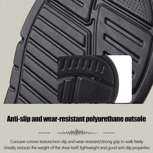 Men's Athletic Hiking Walking Sandals Non-Slip Water Resistant Lightweight Comfortable Beach Shoes, Men's Leather Sport Sandals, Breathable Waterproof Outdoor Athletic4