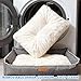 LxsNyvantic Hundebett 90×60×(18,5+10) cm Grau, Bequemes Hundekorb Mit Abnehmbarem Innenkissen, Waschbares Hundesofa Aus Oxfordgewebe & Geruchsregulierendem Kurzplüsch, Für Haustiere Bis 20 Kg