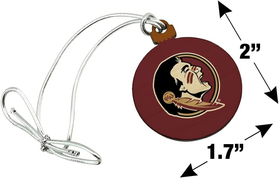 GRAPHICS & MORE Florida State University Logo Mini Small Tiny Wood Christmas Tree Holiday Ornament - Image 4