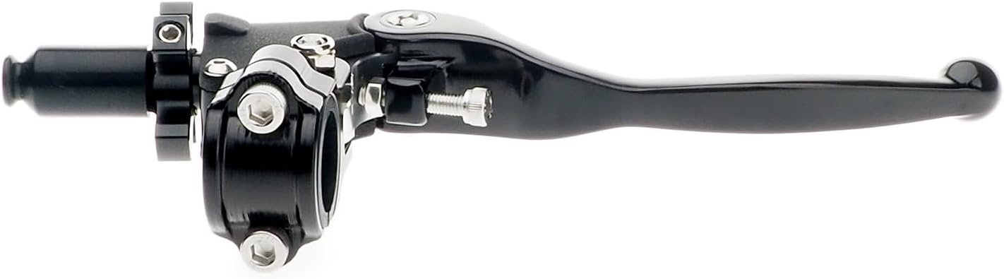 Universal Clutch Lever with Perch for ATVs and Dirt Bikes Forged Aluminum Adjustable Reach Black