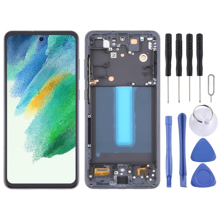Écran Cassé Galaxy S21 FE 5G ? Kit Afficheur OLED avec Châssis Noir pour Réparer Soi-Même