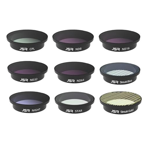 UKATOF DJI Avata �Ή��t�B���^�[ �����Y�ی�t�B���^�[�Z�b�g[DJI Avata ��p�����Y�ی�t�B���^�[] (9 IN 1(CPL+ND8+ND16+ND32+ND64+Steak blue++Steak Gold+Night+Star)