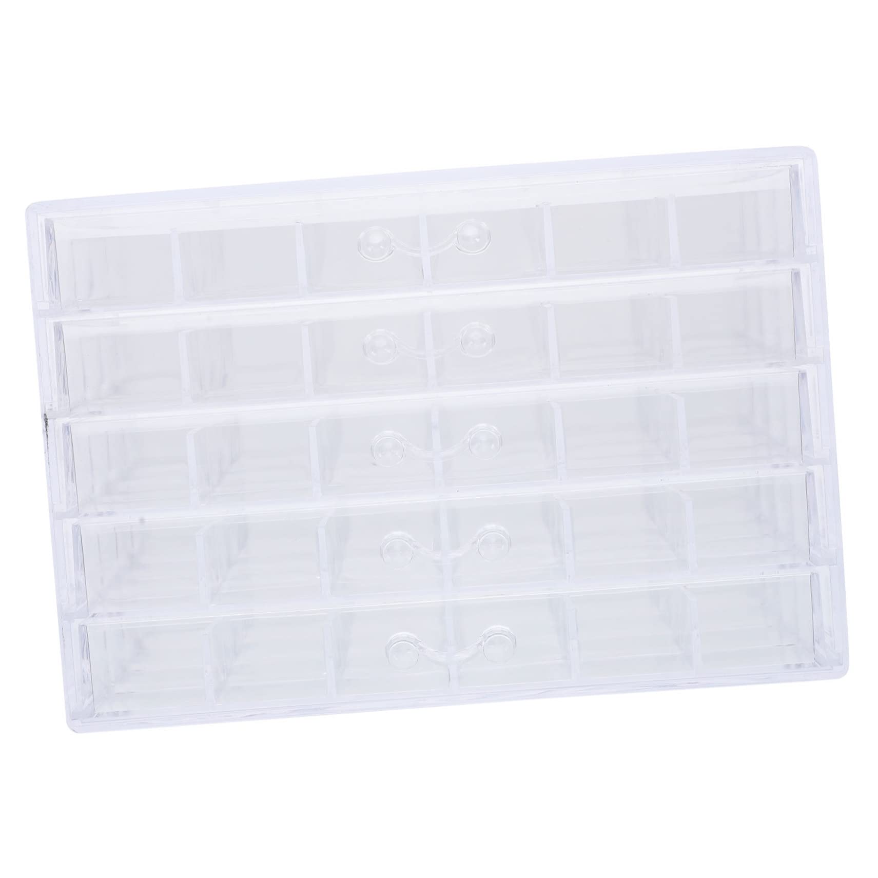 Boîte de rangement nail art anti-poussière à 5 plateaux pour trier vos 120 décors d'ongles