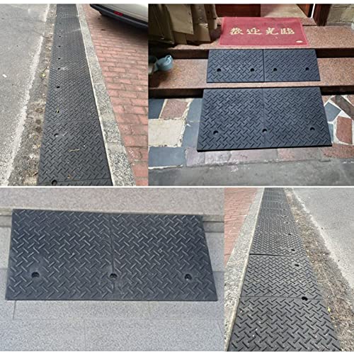 Rampa portátil para bordillo de alta resistencia, de caucho y plástico, altura 9-16 cm, para automóvil, entrada, acera, scooter, bicicleta, motocicleta y silla de ruedas (tamaño: 100x50x11 cm) miniatura 6