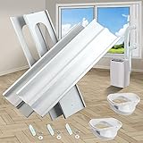 gulrear Dual Hose Portable Air Conditioner Window kit, Window Seal Plates for Portable AC vent kit Length from 25