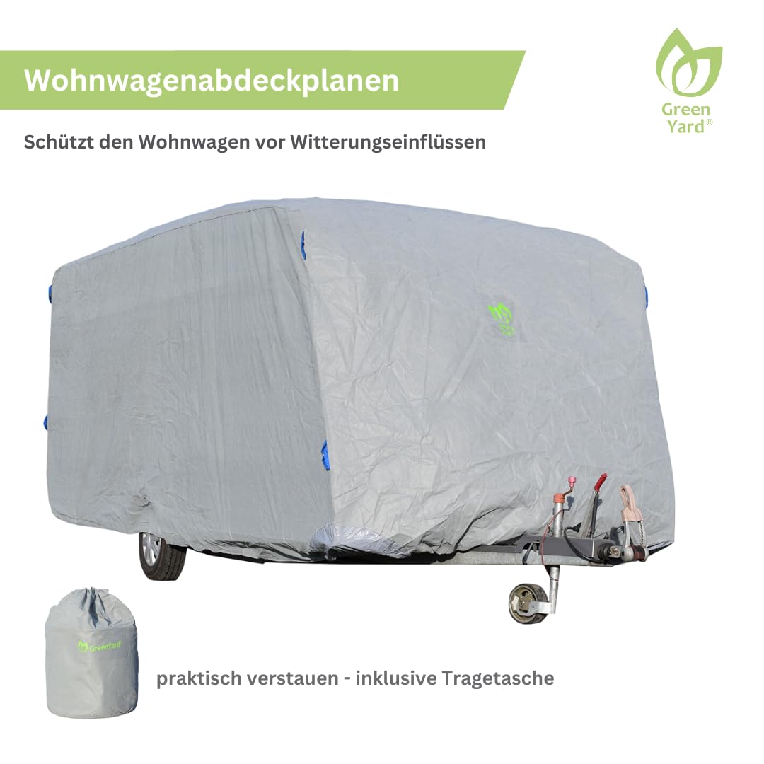 Telo Copertura Camper 4 Strati Impermeabile UK Custom Covers | Grigio | Lunghezza 7,5-8 M | Antigraffio E UV - 2