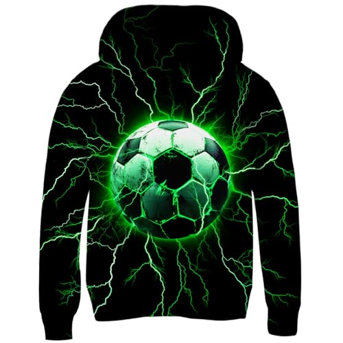 Funnycokid - Funnycokid Boys Soccer Lightning Hoodies 8-10 Years Kids Graphic Pullover - Best Deal on Amazon
